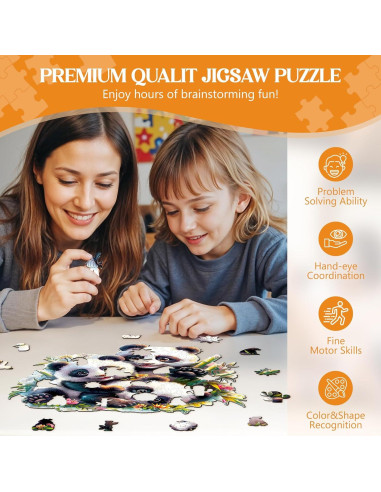 Rompecabezas de Madera Lovpippi Panda 100 Piezas 21.5 cm