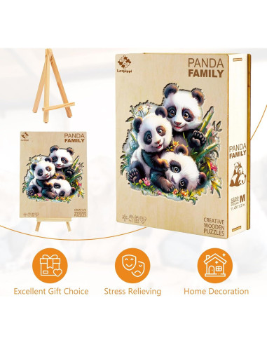 Rompecabezas de Madera Lovpippi Panda 100 Piezas 21.5 cm