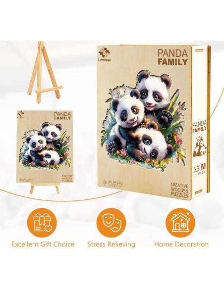 Rompecabezas de Madera Lovpippi Panda 100 Piezas 21.5 cm