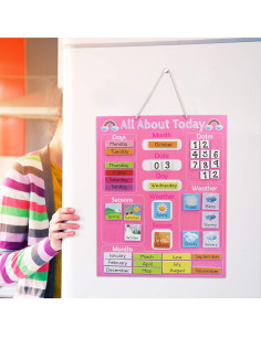 Calendario Magnético Navaris para Niños - Aprendizaje Clima y Fechas 2