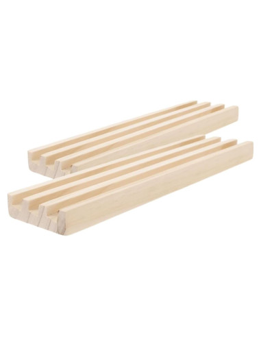 2 Soportes de Dominó de Madera Antideslizantes 25.3cm