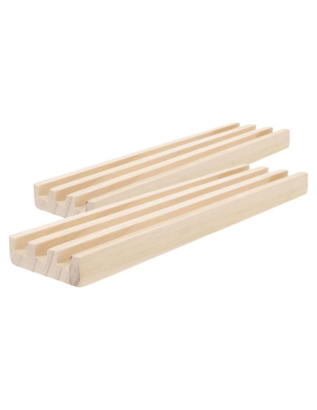 2 Soportes de Dominó de Madera Antideslizantes 25.3cm