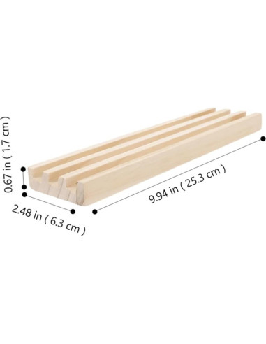 2 Soportes de Dominó de Madera Antideslizantes 25.3cm