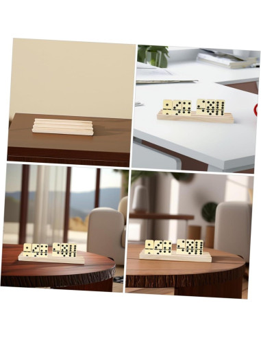 2 Soportes de Dominó de Madera Antideslizantes 25.3cm