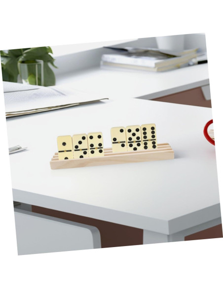 2 Soportes de Dominó de Madera Antideslizantes 25.3cm