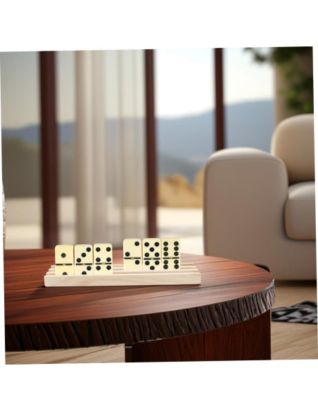 2 Soportes de Dominó de Madera Antideslizantes 25.3cm