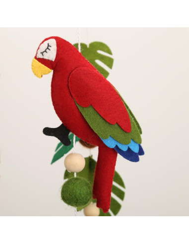 Móvil de Cuna Safari A - Hecho a Mano, Alto Contraste, Neutro