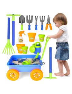 Juego de Jardinería deAO con Carretilla y 10 Accesorios