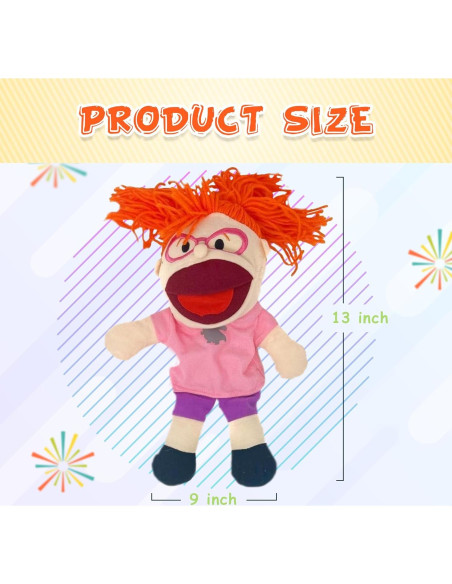 Set de 8 Marionetas de Mano Multiculturales Podzly - 33 cm