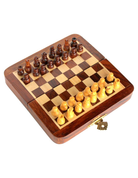 Juego de Ajedrez Plegable de Madera StonKraft 18x18 cm Juego de Ajedrez Plegable de Madera StonKraft 18x18 cm