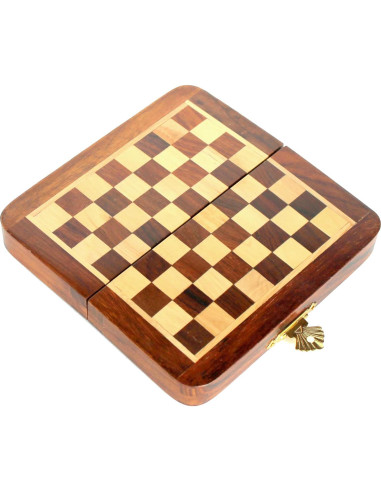 Juego de Ajedrez Plegable de Madera StonKraft 18x18 cm
