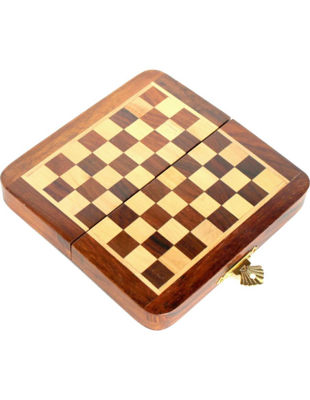 Juego de Ajedrez Plegable de Madera StonKraft 18x18 cm Juego de Ajedrez Plegable de Madera StonKraft 18x18 cm