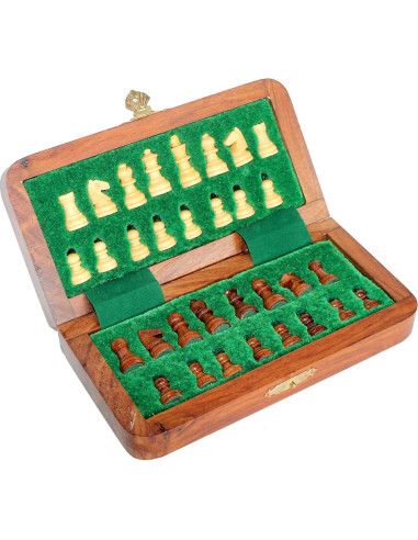 Juego de Ajedrez Plegable de Madera StonKraft 18x18 cm