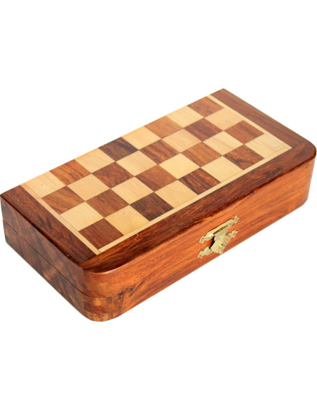 Juego de Ajedrez Plegable de Madera StonKraft 18x18 cm Juego de Ajedrez Plegable de Madera StonKraft 18x18 cm