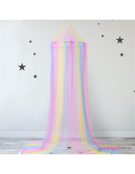 Dosel de Mosquito Comtelek Arcoíris para Cama Niña 250 cm