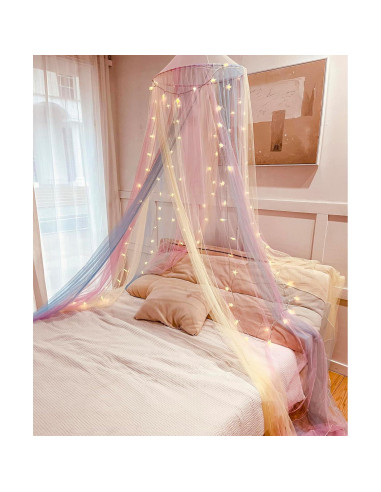 Dosel de Mosquito Comtelek Arcoíris para Cama Niña 250 cm