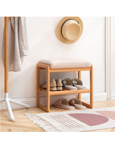 Banco de Almacenamiento para Zapatos Bamskov 60 cm Natural 2