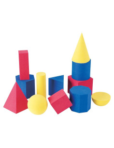 Set de 12 Sólidos Geométricos Suaves Recursos de Aprendizaje