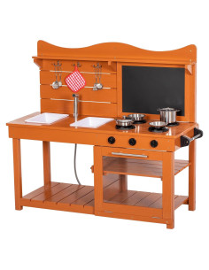 Juego de Cocina de Madera BRINJOY para Niños con Fregaderos