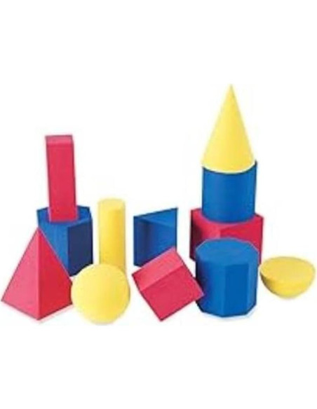 Set de 12 Sólidos Geométricos Suaves Recursos de Aprendizaje