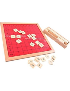 Tablero Pitagórico Montessori Adena Juguete de Madera 35.4x35.4cm 2