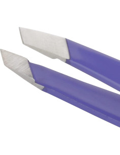 Pinzas de Viaje Mini Slant Tweezerman para Cejas Lila 2
