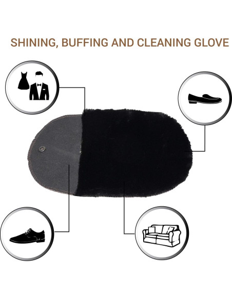 Guante de Limpieza de Cuero Valentino Garemi - 20.32x12.7cm