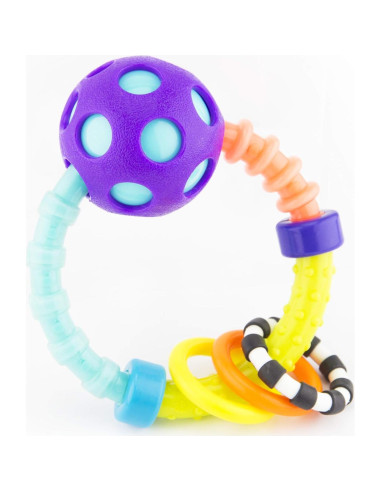 Sonajeros Flexibles Sassy - Juego de 2 Piezas para Bebés 0+ Meses