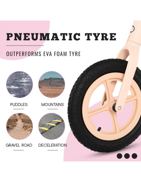 Bicicleta de Equilibrio Banana Bike Rosa Suave para Niños 2-6 Años