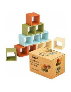 Bloques de Construcción Baby IMPRESA 12 Pack Silicona Multicolor