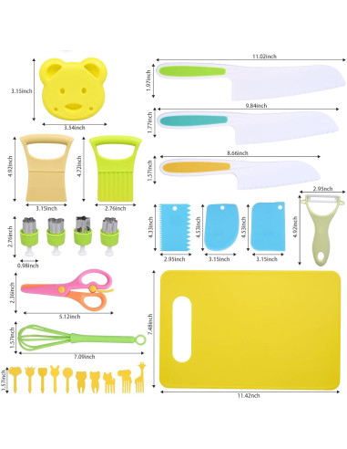 Juego de cuchillos Montessori para niños LHongL - 27 piezas