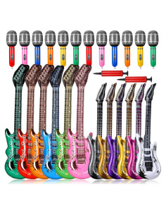 Set 24 Pcs Juguetes Inflables Tradder Fiesta Musical 80s 90s