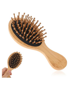 Cepillo de Pelo Portátil MOZEAT LENS de Bambú 13.8x5.8cm