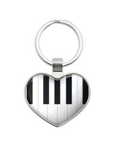 Llavero Corazón Metal GRÁFICOS Y MÁS 4.6x3.6cm Cromado