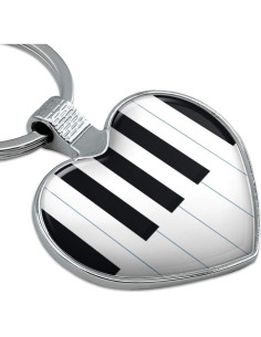 Llavero Corazón Metal GRÁFICOS Y MÁS 4.6x3.6cm Cromado 2