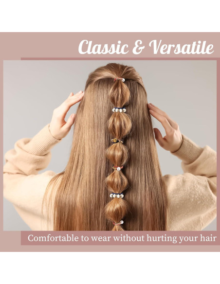 Lazos de Pelo Boho Lolalet - 12 Pcs, Elásticos y Suaves