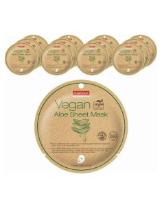 Mascarillas Faciales Veganas Purederm Aloe 12 Paquetes