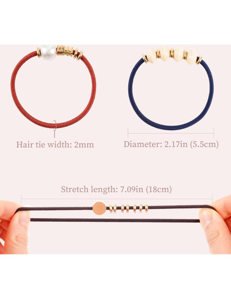 Lazos de Pelo Boho Lolalet - 12 Pcs, Elásticos y Suaves