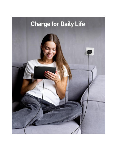 Cargador Rápido USB C 35W para iPhone 17 y iPad - 3FT