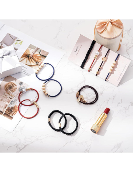 Lazos de Pelo Boho Lolalet - 12 Pcs, Elásticos y Suaves