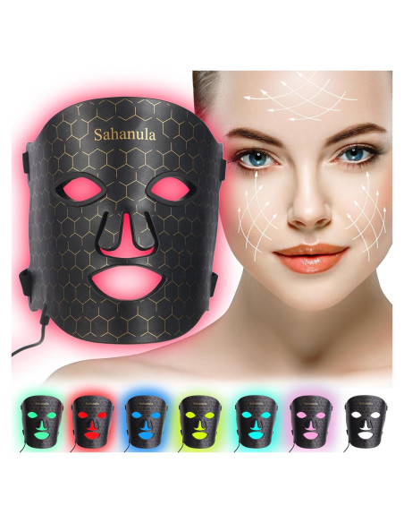 Máscara de Terapia de Luz LED Sahanula 7 Colores Recargable