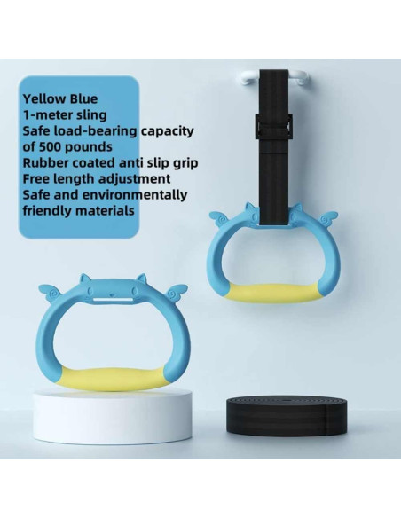 Anillas de Gimnasia GDLPZM para Niños con Correa Ajustable