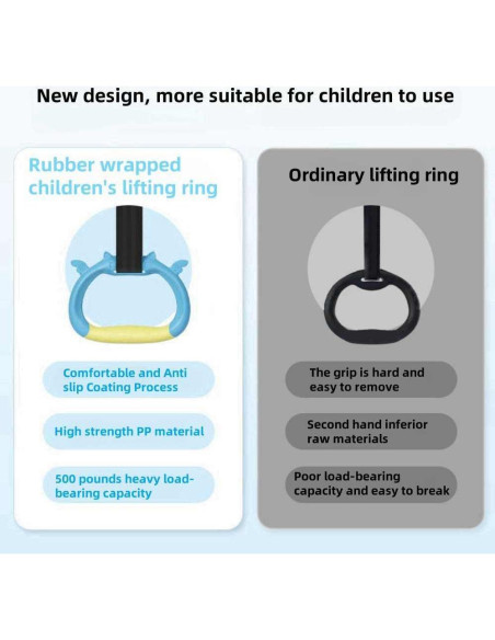 Anillas de Gimnasia GDLPZM para Niños con Correa Ajustable