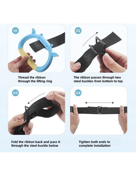 Anillas de Gimnasia GDLPZM para Niños con Correa Ajustable