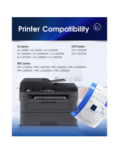 Cartuchos de Tóner LLAOLLAO TN830XL para Brother - 4 Negro 2