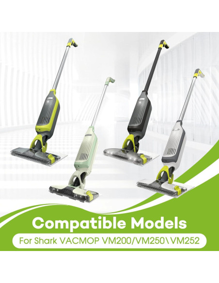 10 Recargas Almohadilla Dura Shark VACMOP Pro VM252 VM251