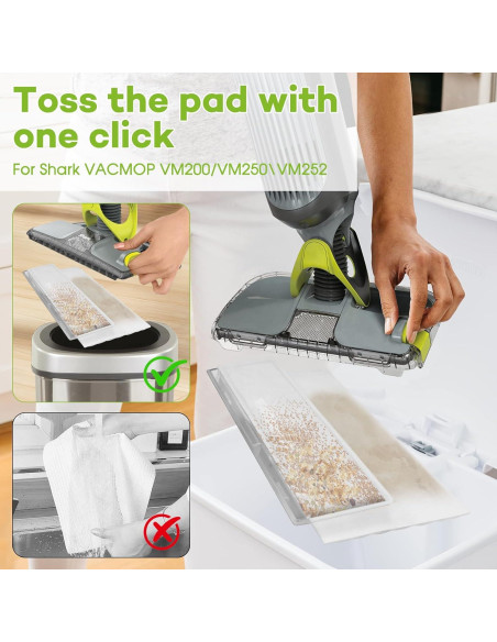 10 Recargas Almohadilla Dura Shark VACMOP Pro VM252 VM251