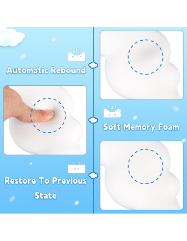 Reposamuñecas de Teclado VAIPI Nube 43.18 cm Antideslizante