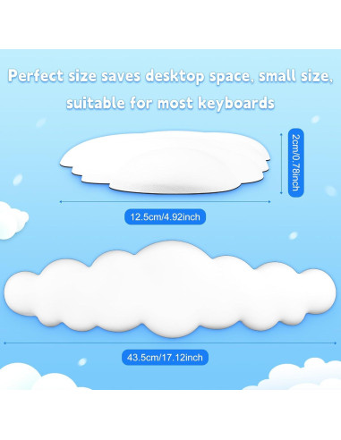 Reposamuñecas de Teclado VAIPI Nube 43.18 cm Antideslizante
