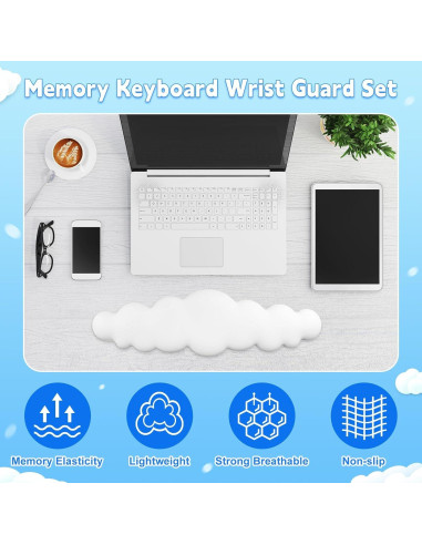 Reposamuñecas de Teclado VAIPI Nube 43.18 cm Antideslizante